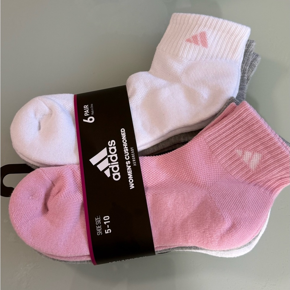 Adidas Women’s Superlite No Show Socks – 6 Pairs – AEROREADY – Size 5-10